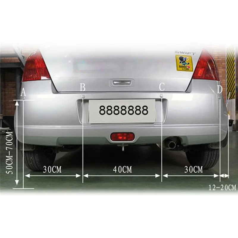 Car LED display parking sensor kit Multi-Color 4 Sensors Reverse Backup Radar Kit System Free Shipping