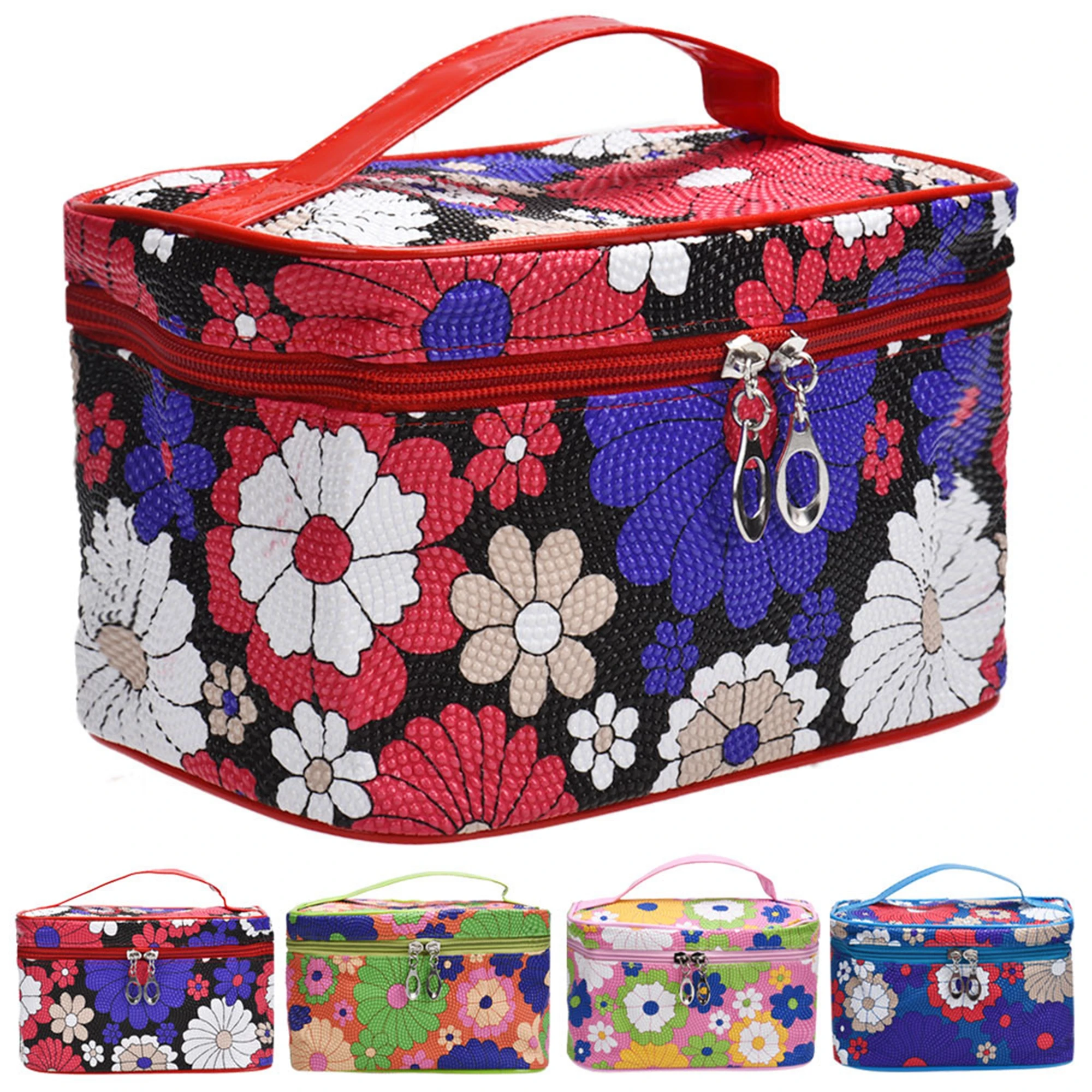 Косметичка xiniu Женская квадратная с жемчугом|bag organizer|estuche maquillajecosmetic bag |