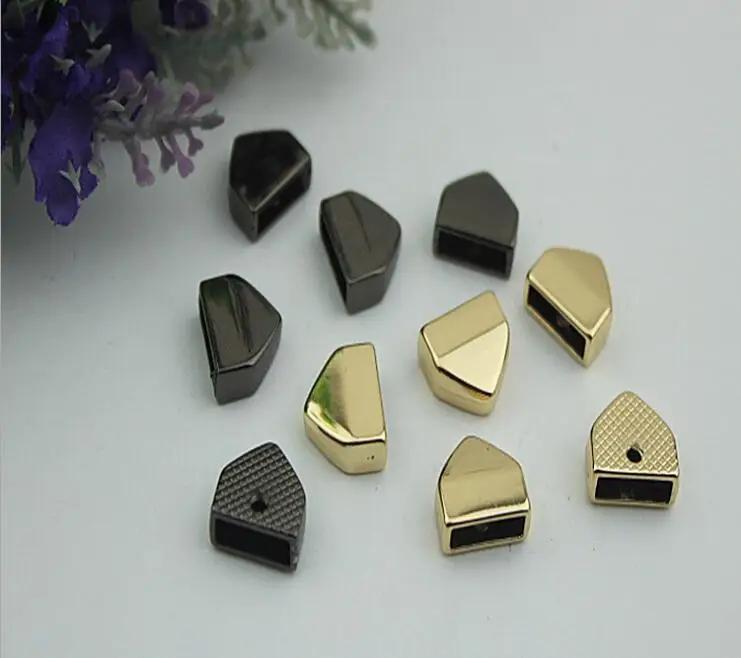 

(20 PC/lot) metal plating processing leather handbags zip end check holder plug decorative accessories