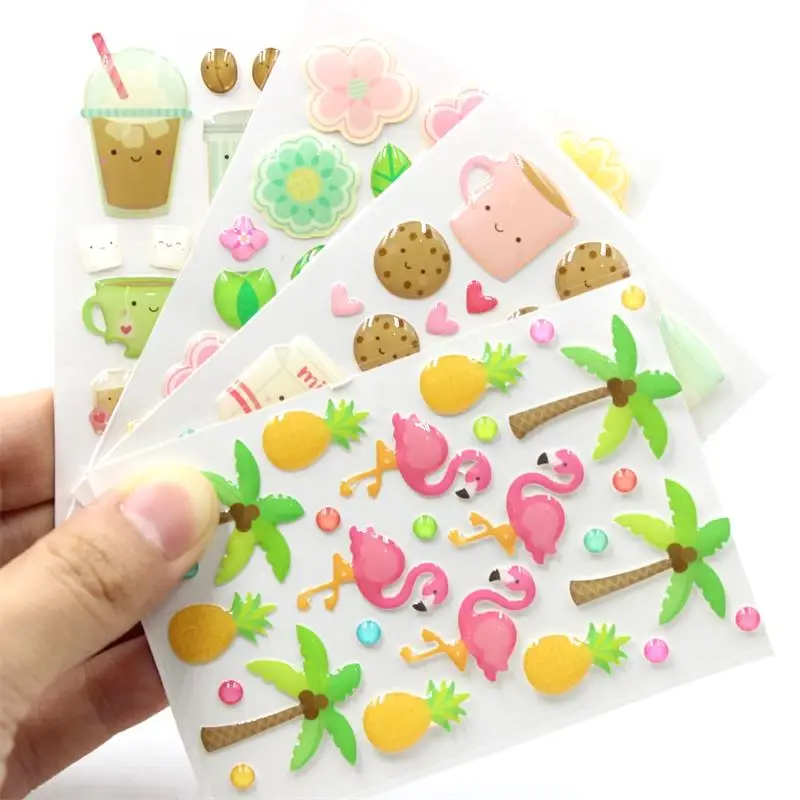 

KSCRAFT 4pc Cartoon Sugar Sprinkles Self- adhesive Enamel Dots Resin Sticker for Scrapbooking/ DIY Craft/ Card Making Decoration