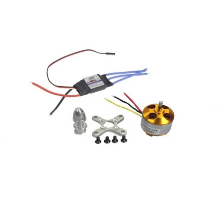 F02015-z A2212 1000KV Brushless Outrunner Motor 13T + 30A Speed Controller ESC ,RC Aircraft KK Copter UFO 4pcs a2212 1400kv brushless outrunner motor for rc quadcopter multi copter x kk aircraft
