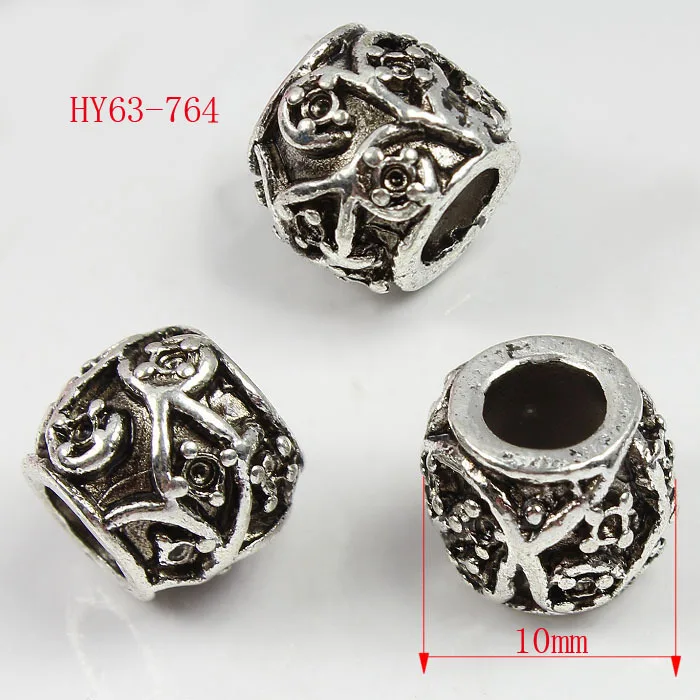 15 pieces/lot 63 764 zinc alloy 10mm rondelle silver plated jewelry DIY
