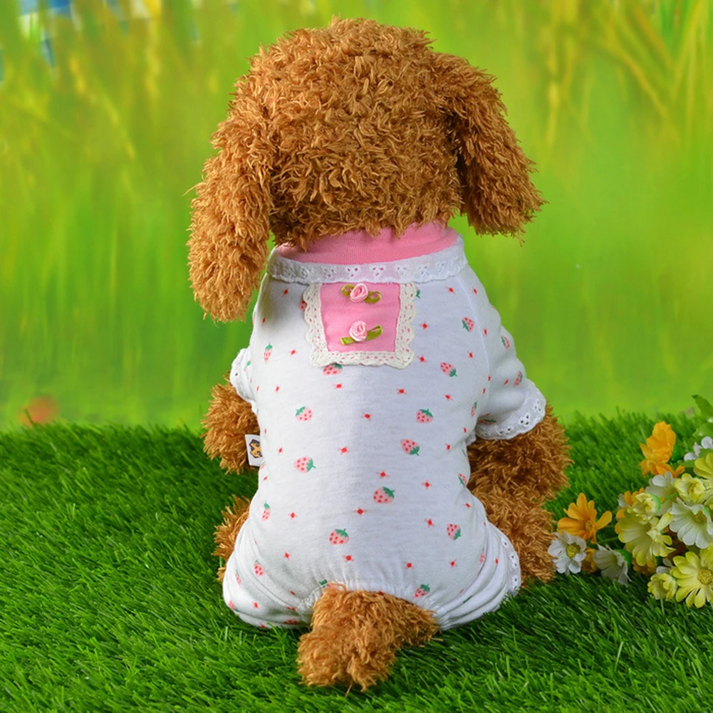 Pet Dog Fashion Strawberry Style Clothes Puppy Christmas Costumes