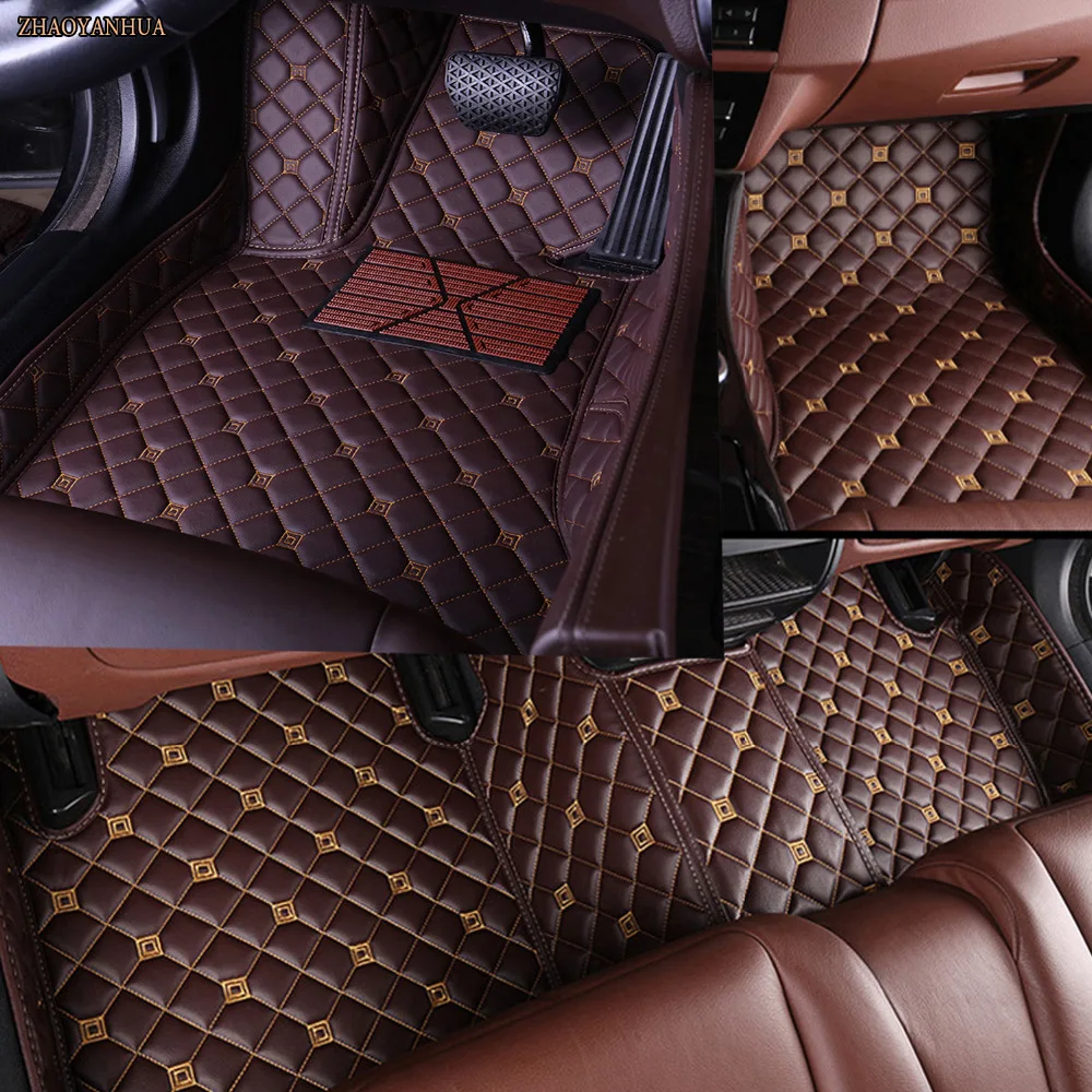 

ZHAOYANHUA Car floor mats for Toyota Yaris 5D special all weather heavy duty car-styling leather carpet floor liners(2005-now)
