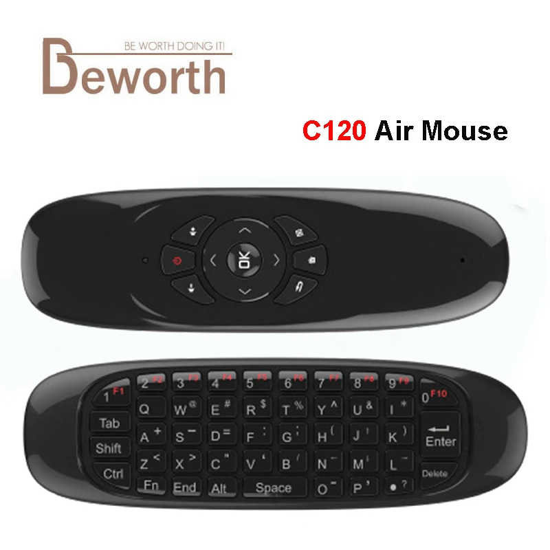

6 axes Gyroscope C120 Fly Air Mouse Wireless TV BOX Keyboard 2.4GHZ Rechargeable Remote Controller for Android Linux Windows Mac