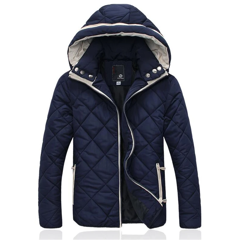 Men Jackets Men of Fashion winter Hooded Down cotton-padded Clothes High quality Slim Men