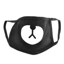 2 шт. любовник пара маска для рта и лица для мужчин и женщин корейская мода милый медведь черная ротовая маска Велоспорт пылезащитные маски