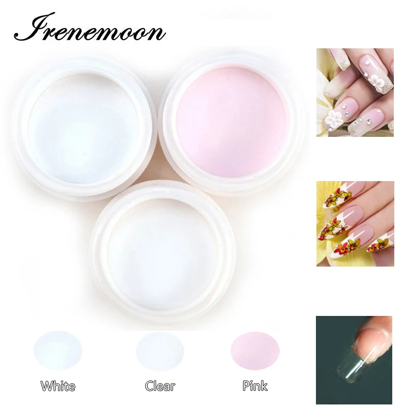 

3 pcs/lot Acrylic Powder Set For Nail Decoration Nail Acrylic Powders Nail Art Decoration Tool Pink/White/Clear proszek akrylowy