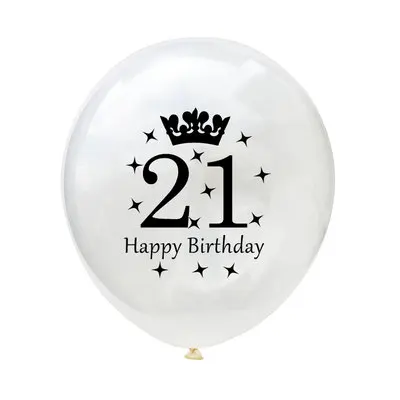 1" Золотые латексные воздушные шары черные 30 40 50 60 70 лет с днем рождения украшения взрослых воздушные шары Cumpleanos Globos Balony - Цвет: clear 21