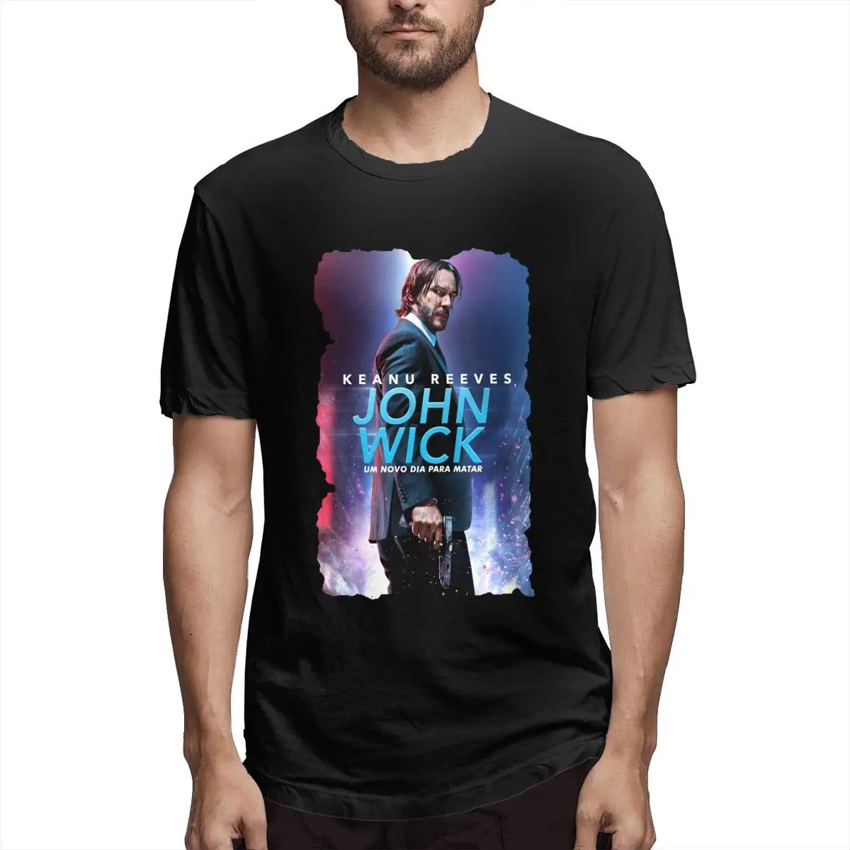 

Linqarcon Mens Design with John Wick Weekend Round Neck Short Sleeve T-Shirt 2018 Hot Sale Super Fashion T Shirt Top Tee