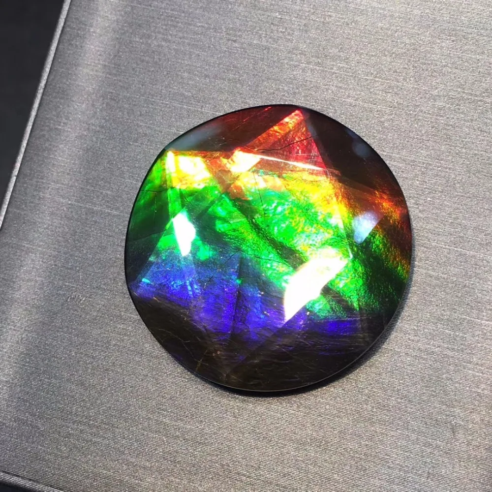 

CQT Certificated 30mm Natural Colorful Ammonite Gemstones Loose Stones Loose Gems