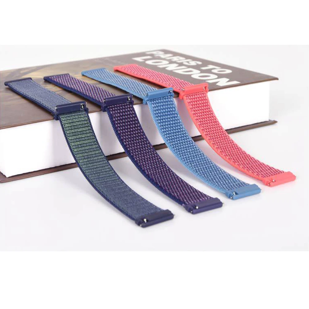 

22mm/20mm Woven Nylon strap for samsung galaxy watch 46mm S3 Frontier active huami amazfit huawei 2 classic watch gt band