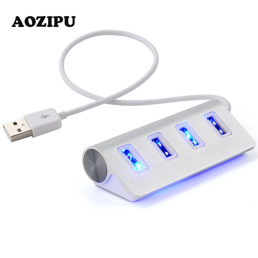 Алюминий Mini 4 Порты и разъёмы usb-хаб высокого Скорость USB 2.0Hub USB Порты и разъёмы Портативный док-станция USB разветвитель для Apple Macbook Air ноутбук Планшетные ПК