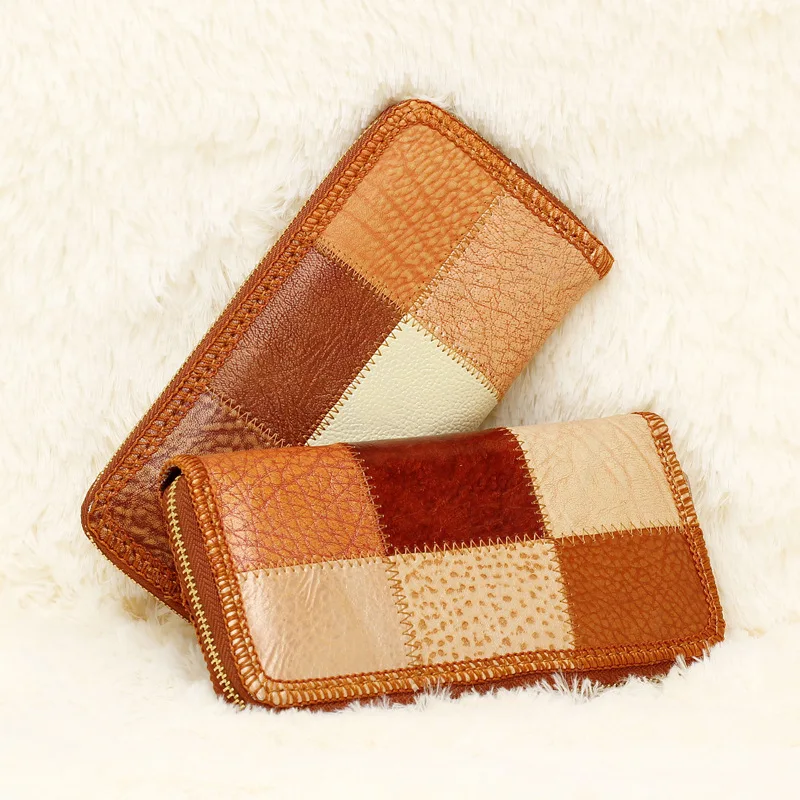 Женские кошельки брендовый дизайн высокого качества винтажный дизайн кожаный женский кошелёк со змейкой Сращивание Дамский кошелек для монет