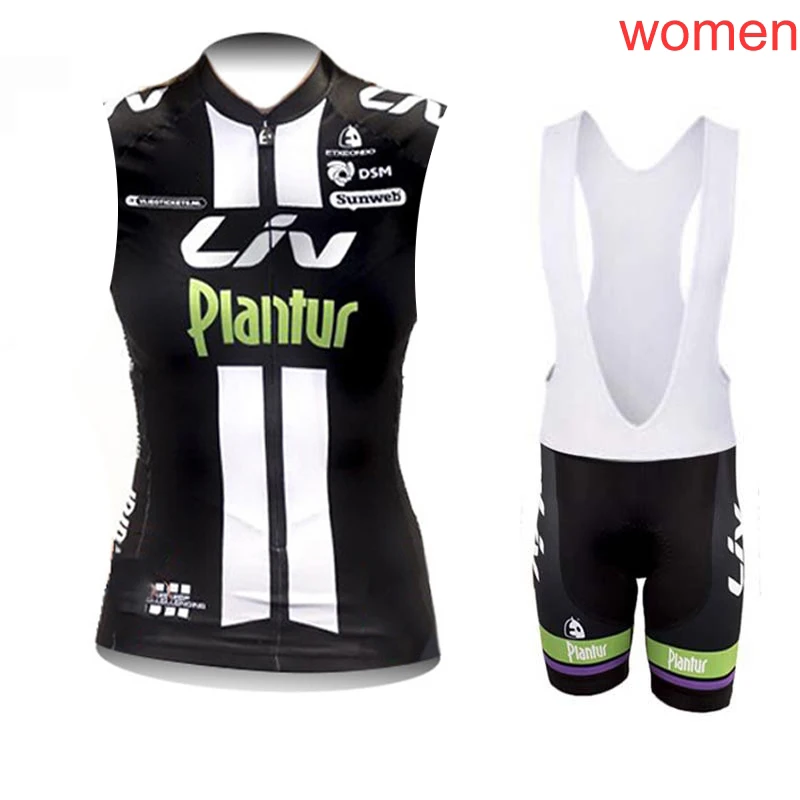 

New 2019 women Summer Cycling Sleeveless jersey bib shorts sets Breathable Quick dry ropa ciclismo 3D gel pad K040701