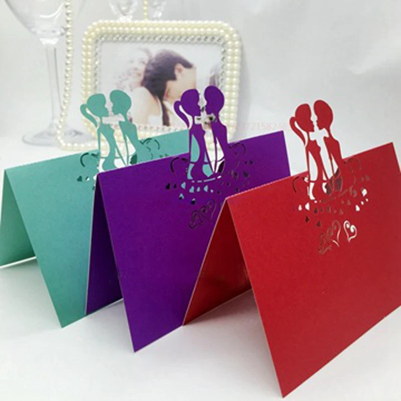 50pcs Kiss Laser Cut Table Name Place Cards Favor Table Name Message Setting Card Baby Shower Wedding Birthday Party Supplies (7)