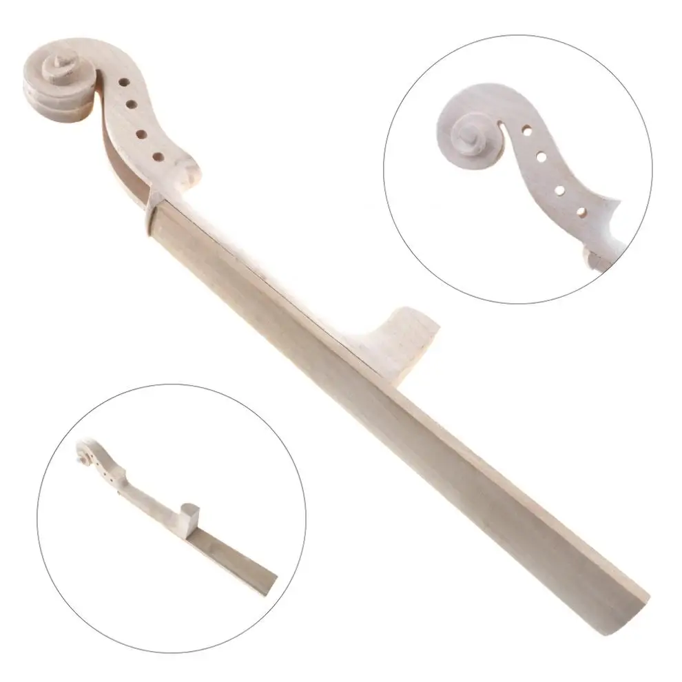 

4/4 Size Embryo Neck Hand Carved Student Maple Violin Neck Violin Parts