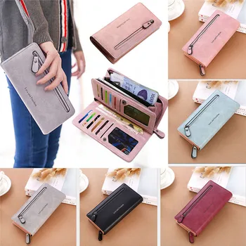 

Women Lady Clutch Leather Wallet Long Card Holder Phone Bag Case Coin Purse Handbag