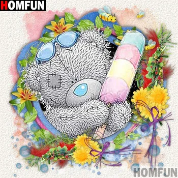 

HOMFUN Full Square/Round Drill 5D DIY Diamond Painting "Cartoon bear" 3D Embroidery Cross Stitch 5D Home Decor A13641