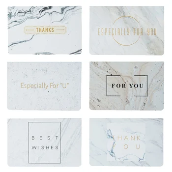 

1PCS Fashion Gold Birthday Card Marble Cards With Envelope Gift Christmas New Year Thank You Greeting Card