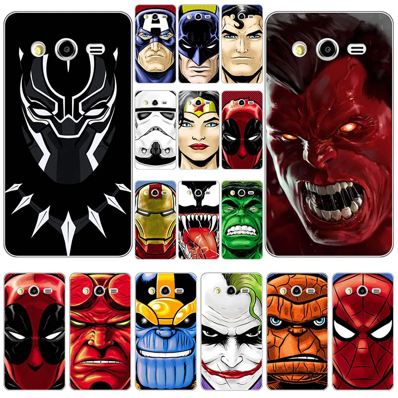 Plastic Cute Drawing Fashion hero Back Phone Case For Samsung Galaxy J1 Ace J110 J110F Neo J111F J110H 4.3&quot Coque | Мобильные
