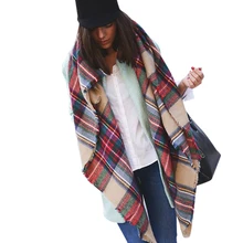 Winter 2016 Tartan Scarf Plaid Scarf cuadros New Designer Unisex Acrylic Basic Shawls Women s big