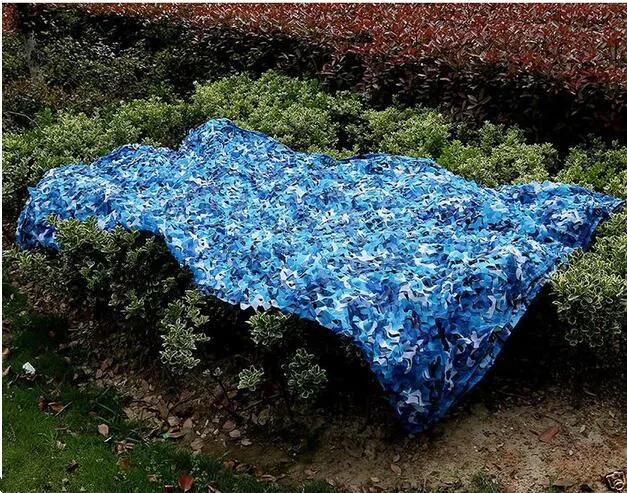 

2M*9M blue filet camouflage netting military camo Netting protection netting for sun shelter outdoor sunshade awning gazebo