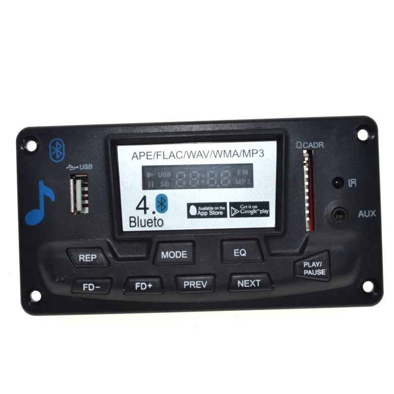 4,0 Bluetooth Mp3 декодирующая плата модуль Diy Usb/sd/mmc Ape Flac Wav Dae декодер проигрыватель Aux Fm папки переключатель