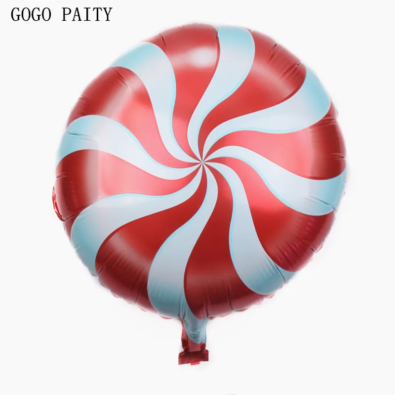 GOGO PAITY,, 18 дюймов, Круглый Леденец, большая ветряная мельница, для дня рождения, для вечеринки, алюминиевый шар, украшение, композиция