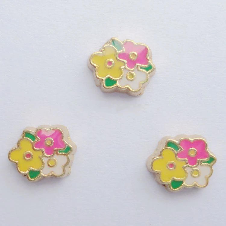 

20pcs/lot flower floating living memory charms