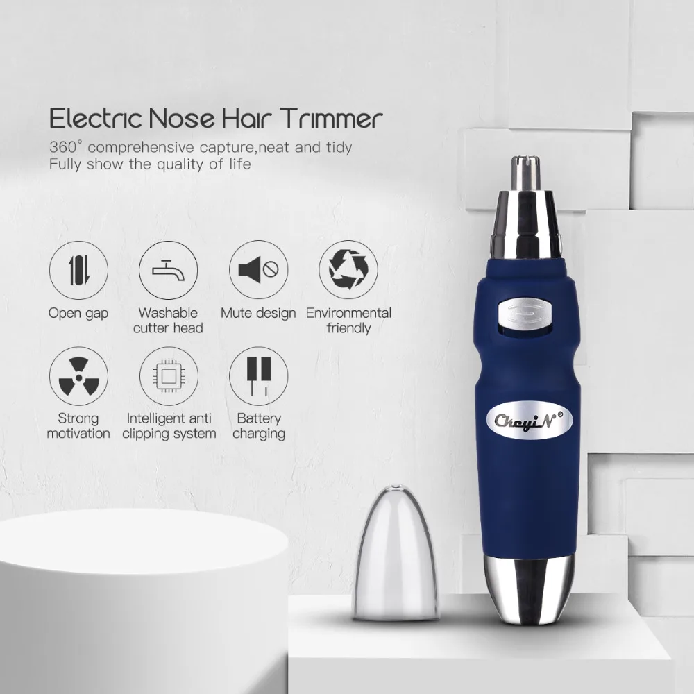 

Battery Ear Nose Hair Trimmer Men Stainless Steel Blade Head Shaving Trimmer Face Care Nose Cutter Hair Removal Micro Trimmer