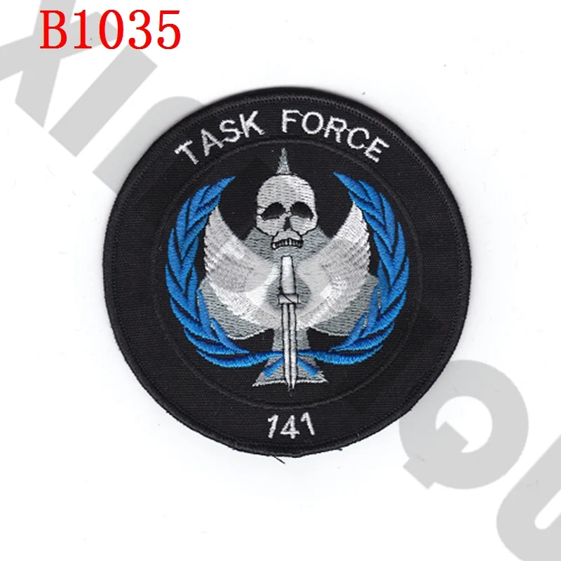 Вышитый патч 10 см черный Ops TASK FORCE 141