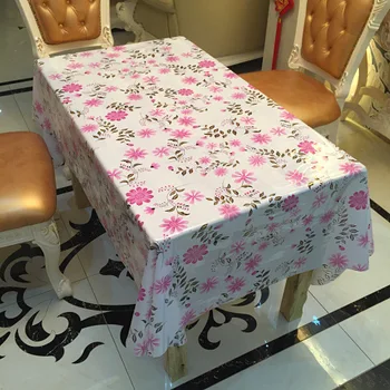 

2018 new arrival waterproof pvc table cloth table liner thin table runner floral printing tablecloth rectangular for kitchen dec