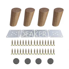 4 шт. дубовая древесина 100x58x38 мм мебельные ножки надежные диагональные боковые крепления шкаф стол диван ножки железные прокладки винты