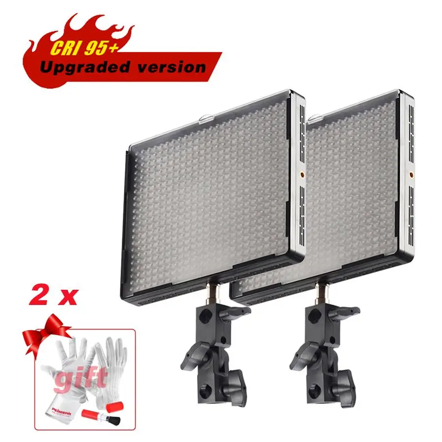 

2pcs/lot Aputure Amaran AL-528S LED Video Studio Camera Photo Light Lamp Panel 528 LED Spotlight Spot Light + Gift Kit