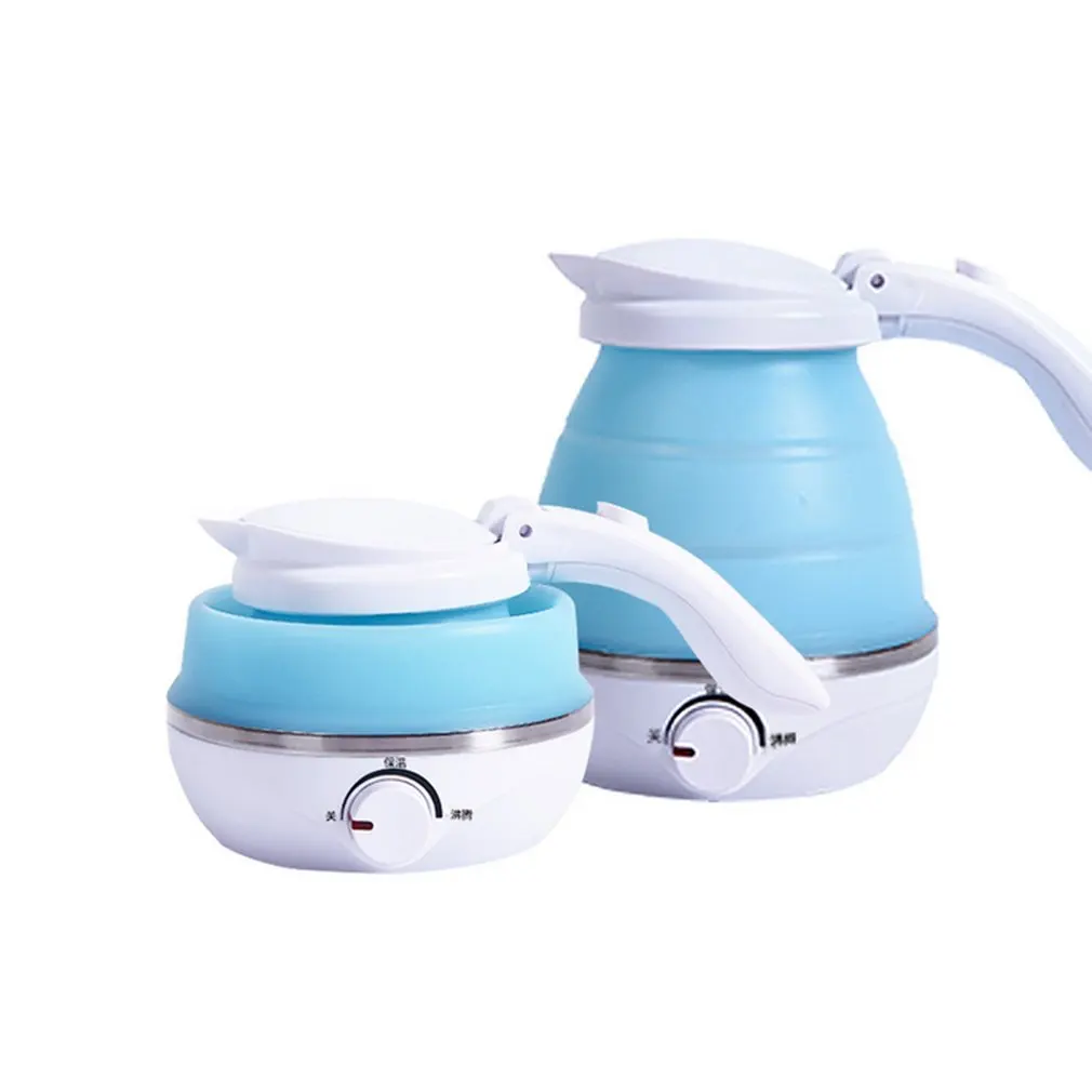 

0.5L Portable Electric Kettle 680W Silicone Foldable Travel Camping Vacations Water Boiler Adjustable Home Appliances