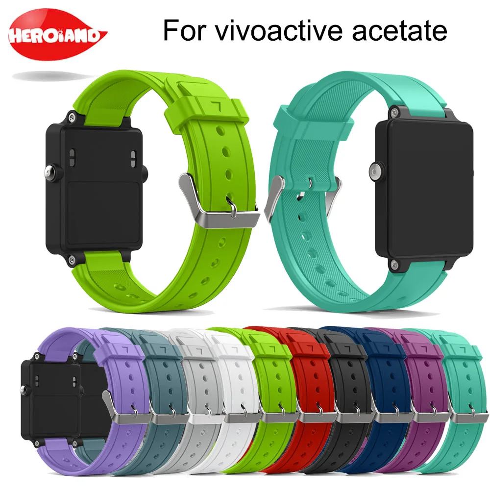 New Replacement Wristband Silicone Bracelet Watch Strap Band For Garmin Vivoactive Acetate Sports Watchbands Correa Reloj | Электроника
