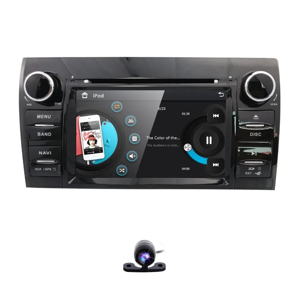Top Hizpo 7"2 din Car DVD Multimedia GPS for Toyota Tundra Sequoia Navigation Audio Stereo BT 3G Bluetooth Steering Wheel Control SD 1