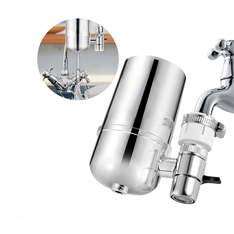 

Faucet Water Filter,Water Ionizer Household Faucet Filter Purifier 8 Layer Filtering System Removes Chlorine,Lead,& Contaminants