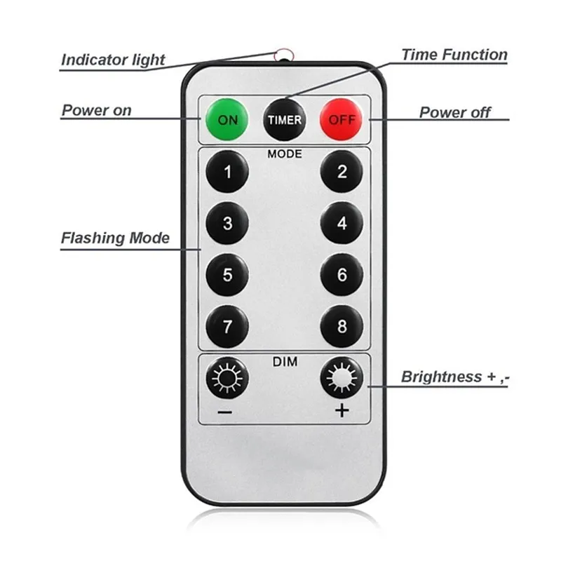 5 м 10 м 8 режимов водонепроницаемый пульт дистанционного управления таймер медный светодиодный Сказочный звездный свет AA батарея питание Рождество свадебный Декор свет