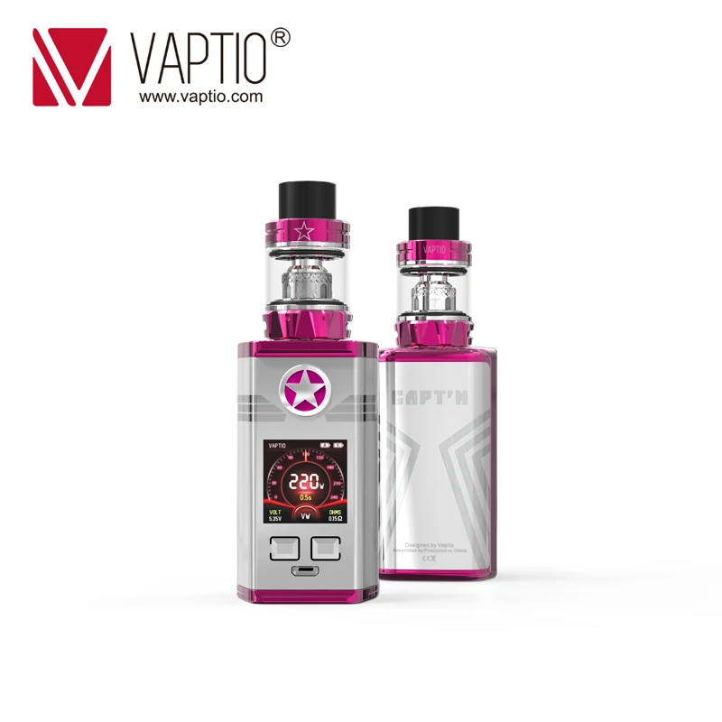 Electronic Cigarette Original Vaptio CAPTAIN vap Kit 2.0ml/4.0ml tank Top filling with 220w box mod Fitted TFV8 Baby/TFV12 Tank Electronic Cigarette Original Vaptio CAPTAIN vap Kit 2.0ml/4.0ml tank Top filling with 220w box mod Fitted TFV8 Baby/TFV12 Tank