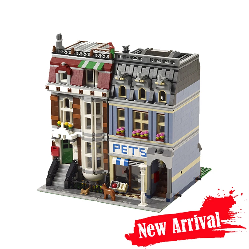 

LELE 30015 Pet Shop Creator Architecture Building Blocks Bricks Toys Educational For Children Compatible with 10218
