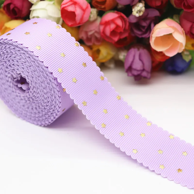 Ribbon Decoration Ribbon Supplies Grosgrain Ribbon Sewing Ribbon Lace Trim Ribbon 10 Yards Printed Gold Little Stars Grosgrain Ribbon Lace Ribbon For Hair Bows DIY Crafts Handmade Accessories M19070801