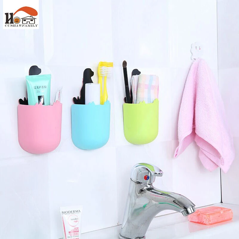 CUSHAWFAMILY الإبداعية الجدار ركوب البحر الأسود تخزين حاملي الحمام منظمة الخلفي الغراء هوك المنزلية البنود حالة/مربع