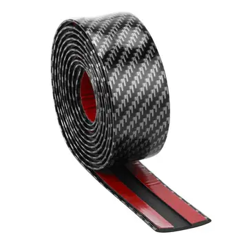 

250cm Carbon Fiber Rubber Bumper Strip DIY Door Sill Protector Edge Guard Car Stickers Car Styling Accessories 3cm 5cm 7cm 10cm