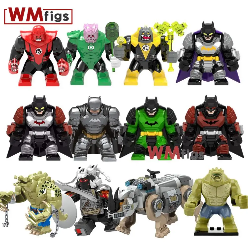 

Crocodile Batman Big Size DC Super Heroes Villians Kilowog Green Lantern Killer-Croc Ares Rhino Building Blocks Kid Toys