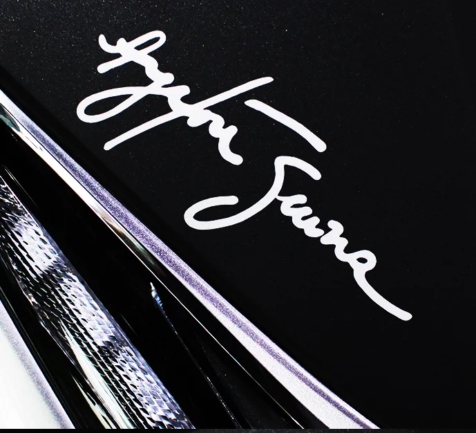 

2PCS Car Styling Vinyl Tape Signature Racing Motocross Bike Sticker Decal for Forever Ayrton Senna Da Silva