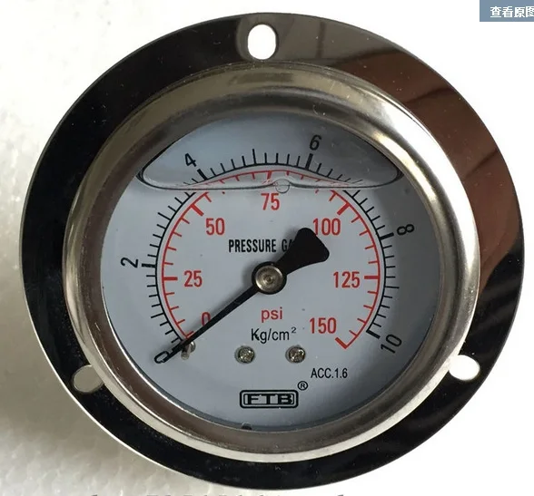 Taiwan original FTB oil filled stainless steel pressure gauge 0 10KG