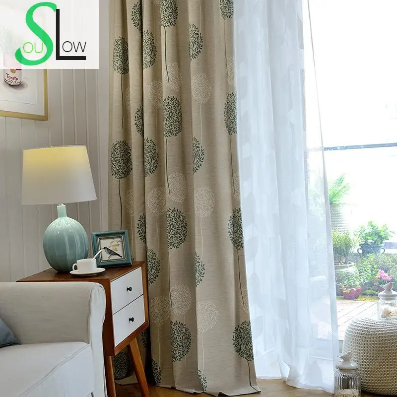715 35 De Réductionlent Soul Vert Violet Gris Fleur Moderne Rideau Floral Rideaux Pour Salon Cortinas Tulle Cortina Cuisine Chambre Rideau In