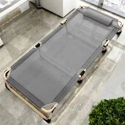 Одна Складная сетчатая кровать дышащий материал пляжный шезлонг переносная кроватка комната экономия гостевых кроватей для